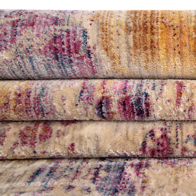 Multicolor 9' x 11' 7 Deepa Rectangle Area Rug 100% Polyester Colorful Modern Contemporary Carpet for Home Decorating Living, Dining, Office & Bedrooms for Sale at Rug Engine
