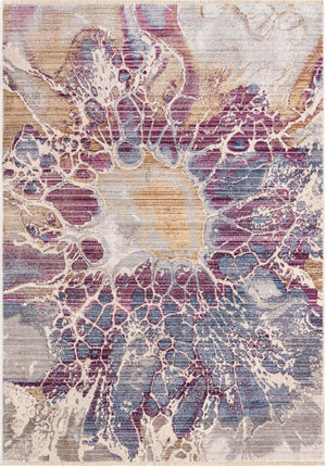 Multicolor 4' x 5' 10 Deepa Rectangle Area Rug 100% Polyester Colorful Modern Contemporary Carpet for Home Decorating Living, Dining, Office & Bedrooms for Sale at Rug Engine