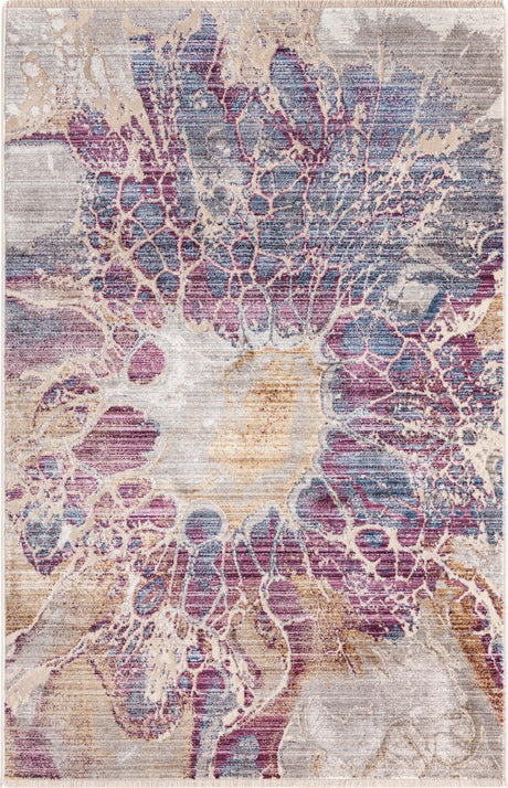 Multicolor 3' 3 x 5' Deepa Rectangle Area Rug 100% Polyester Colorful Modern Contemporary Carpet for Home Decorating Living, Dining, Office & Bedrooms for Sale at Rug Engine