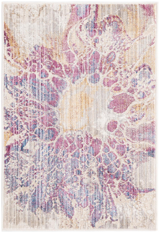 Multicolor 2' x 3' Deepa Rectangle Area Rug 100% Polyester Colorful Modern Contemporary Carpet for Home Decorating Living, Dining, Office & Bedrooms for Sale at Rug Engine