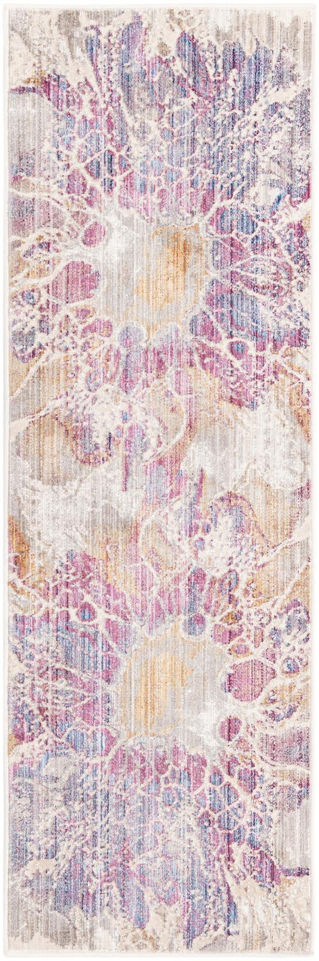 Multicolor 2' x 6' Deepa Runner Area Rug 100% Polyester Colorful Modern Contemporary Carpet for Home Decorating Living, Dining, Office & Bedrooms for Sale at Rug Engine