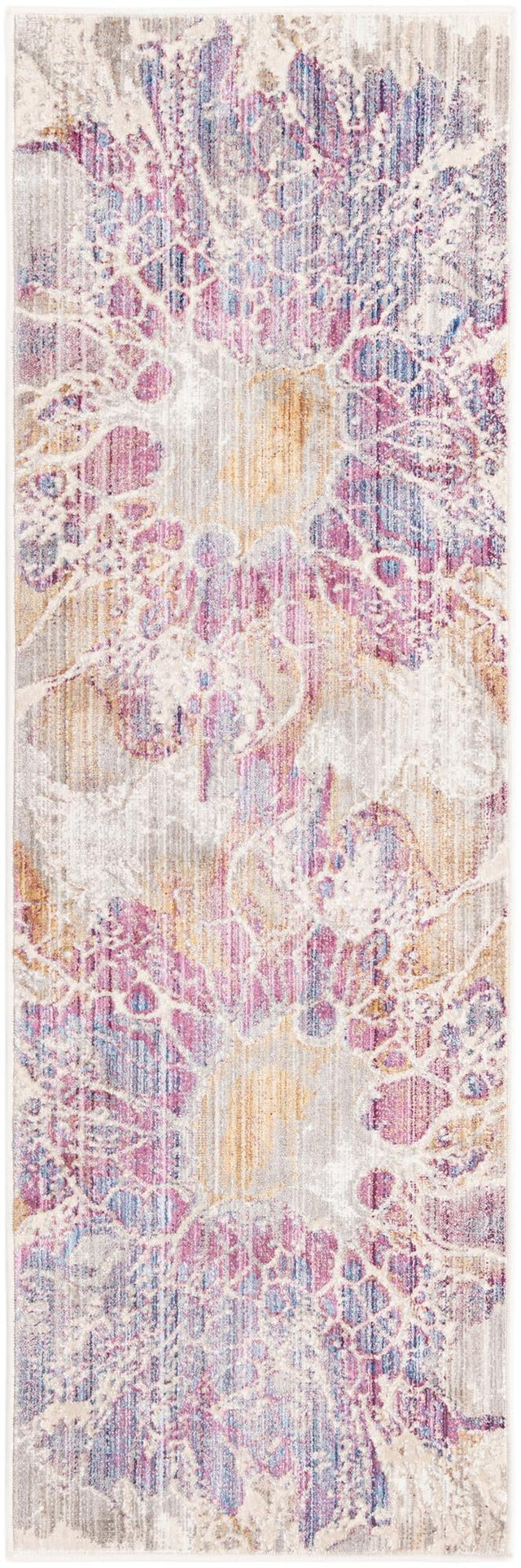Multicolor 2' x 6' Deepa Runner Area Rug 100% Polyester Colorful Modern Contemporary Carpet for Home Decorating Living, Dining, Office & Bedrooms for Sale at Rug Engine