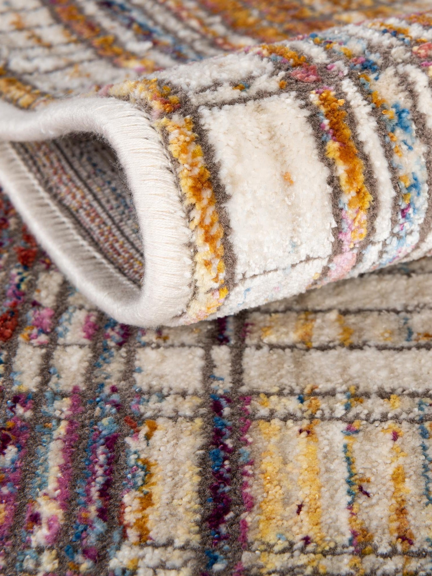 Multicolor 4' x 5' 10 Deepa Rectangle Area Rug 100% Polyester Colorful Modern Contemporary Carpet for Home Decorating Living, Dining, Office & Bedrooms for Sale at Rug Engine