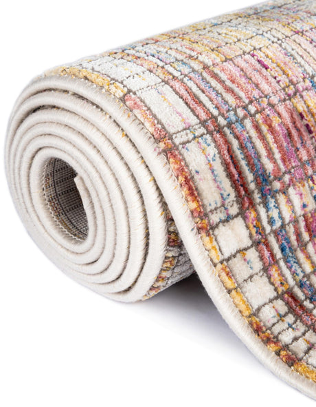 Multicolor 9' x 11' 7 Deepa Rectangle Area Rug 100% Polyester Colorful Modern Contemporary Carpet for Home Decorating Living, Dining, Office & Bedrooms for Sale at Rug Engine