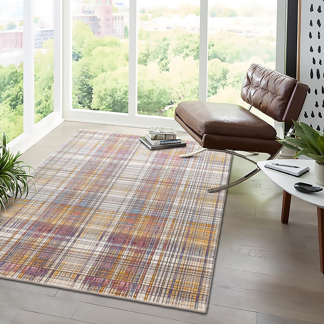 Multicolor 2' x 3' Deepa Rectangle Area Rug 100% Polyester Colorful Modern Contemporary Carpet for Home Decorating Living, Dining, Office & Bedrooms for Sale at Rug Engine