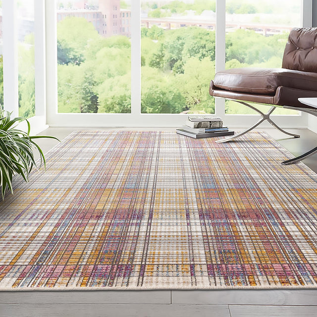 Multicolor 10' x 13' 8 Deepa Rectangle Area Rug 100% Polyester Colorful Modern Contemporary Carpet for Home Decorating Living, Dining, Office & Bedrooms for Sale at Rug Engine