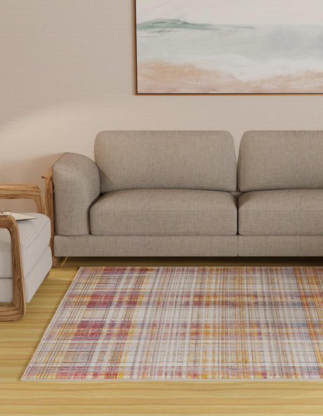 Multicolor 7' 10 x 7' 10 Deepa Square Area Rug 100% Polyester Colorful Modern Contemporary Carpet for Home Decorating Living, Dining, Office & Bedrooms for Sale at Rug Engine
