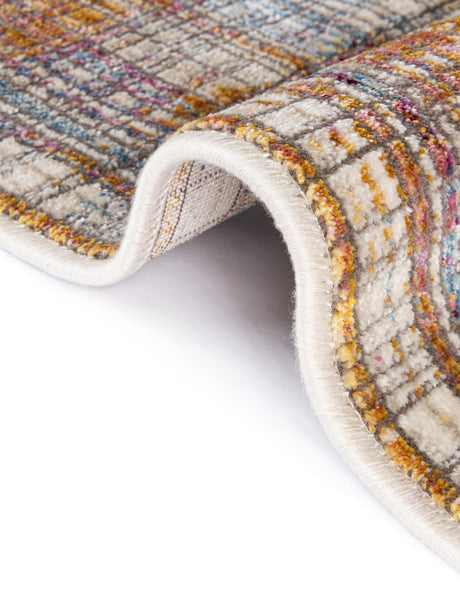 Multicolor 7' 10 x 7' 10 Deepa Square Area Rug 100% Polyester Colorful Modern Contemporary Carpet for Home Decorating Living, Dining, Office & Bedrooms for Sale at Rug Engine