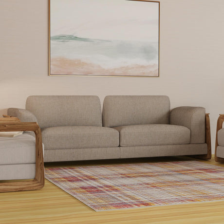 Multicolor 7' 10 x 7' 10 Deepa Square Area Rug 100% Polyester Colorful Modern Contemporary Carpet for Home Decorating Living, Dining, Office & Bedrooms for Sale at Rug Engine