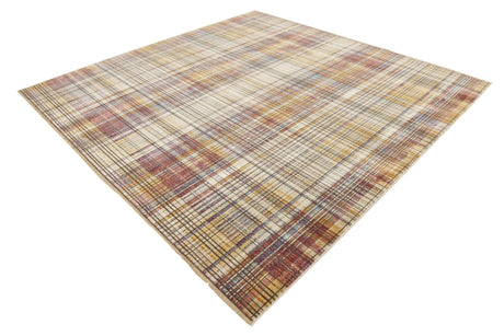 Multicolor 7' 10 x 7' 10 Deepa Square Area Rug 100% Polyester Colorful Modern Contemporary Carpet for Home Decorating Living, Dining, Office & Bedrooms for Sale at Rug Engine