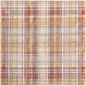 Multicolor 7' 10 x 7' 10 Deepa Square Area Rug 100% Polyester Colorful Modern Contemporary Carpet for Home Decorating Living, Dining, Office & Bedrooms for Sale at Rug Engine