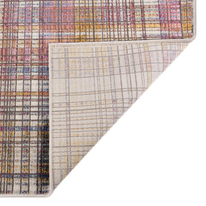 Multicolor 7' 10 x 7' 10 Deepa Octagon Area Rug 100% Polyester Colorful Modern Contemporary Carpet for Home Decorating Living, Dining, Office & Bedrooms for Sale at Rug Engine