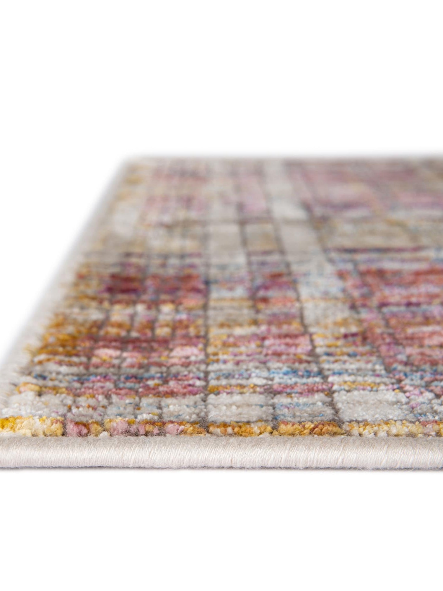 Multicolor 2' x 8' Deepa Runner Area Rug 100% Polyester Colorful Modern Contemporary Carpet for Home Decorating Living, Dining, Office & Bedrooms for Sale at Rug Engine