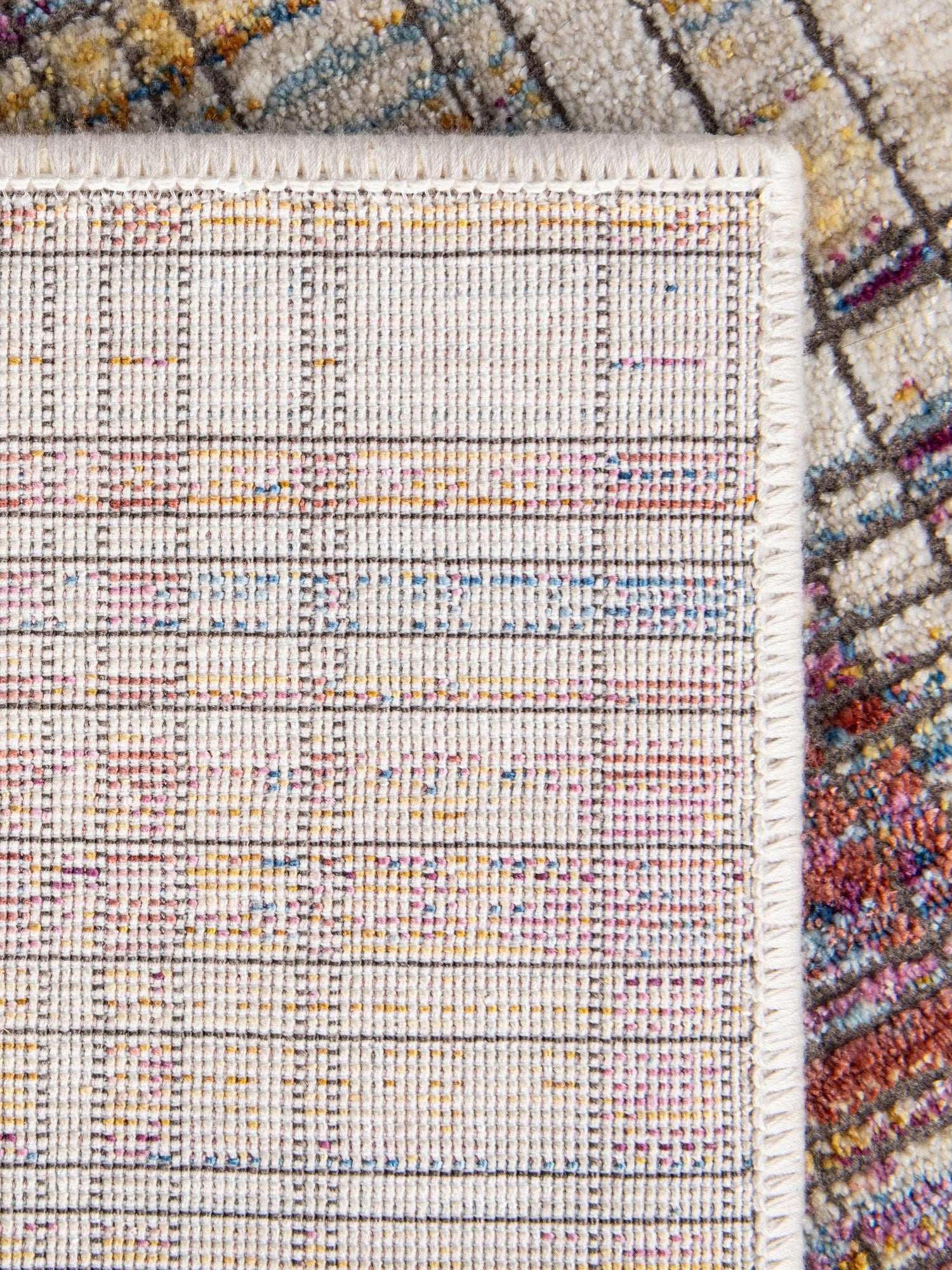 Multicolor 2' x 8' Deepa Runner Area Rug 100% Polyester Colorful Modern Contemporary Carpet for Home Decorating Living, Dining, Office & Bedrooms for Sale at Rug Engine