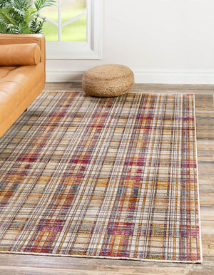 Multicolor 9' x 11' 7 Deepa Rectangle Area Rug 100% Polyester Colorful Modern Contemporary Carpet for Home Decorating Living, Dining, Office & Bedrooms for Sale at Rug Engine