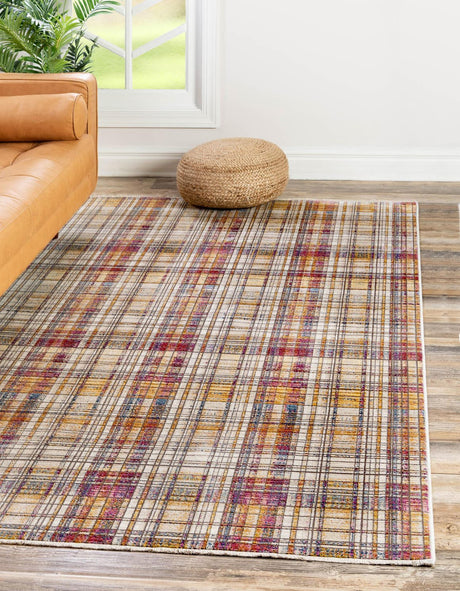 Multicolor 9' x 11' 7 Deepa Rectangle Area Rug 100% Polyester Colorful Modern Contemporary Carpet for Home Decorating Living, Dining, Office & Bedrooms for Sale at Rug Engine