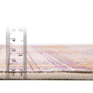 Multicolor 7' 10 x 9' 8 Deepa Rectangle Area Rug 100% Polyester Colorful Modern Contemporary Carpet for Home Decorating Living, Dining, Office & Bedrooms for Sale at Rug Engine