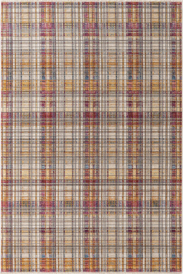 Multicolor 5' 3 x 7' 9 Deepa Rectangle Area Rug 100% Polyester Colorful Modern Contemporary Carpet for Home Decorating Living, Dining, Office & Bedrooms for Sale at Rug Engine
