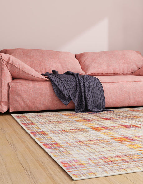Multicolor 7' 10 x 7' 10 Deepa Square Area Rug 100% Polyester Colorful Modern Contemporary Carpet for Home Decorating Living, Dining, Office & Bedrooms for Sale at Rug Engine