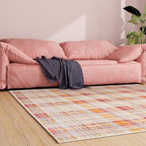 Multicolor 7' 10 x 7' 10 Deepa Square Area Rug 100% Polyester Colorful Modern Contemporary Carpet for Home Decorating Living, Dining, Office & Bedrooms for Sale at Rug Engine