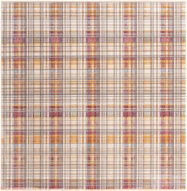 Multicolor 7' 10 x 7' 10 Deepa Square Area Rug 100% Polyester Colorful Modern Contemporary Carpet for Home Decorating Living, Dining, Office & Bedrooms for Sale at Rug Engine