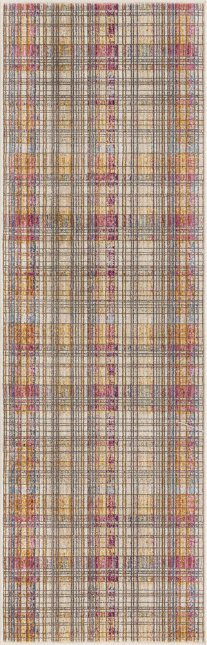 Multicolor 2' x 6' Deepa Runner Area Rug 100% Polyester Colorful Modern Contemporary Carpet for Home Decorating Living, Dining, Office & Bedrooms for Sale at Rug Engine