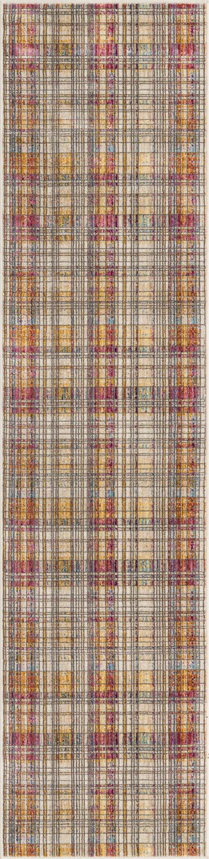 Multicolor 2' x 8' Deepa Runner Area Rug 100% Polyester Colorful Modern Contemporary Carpet for Home Decorating Living, Dining, Office & Bedrooms for Sale at Rug Engine