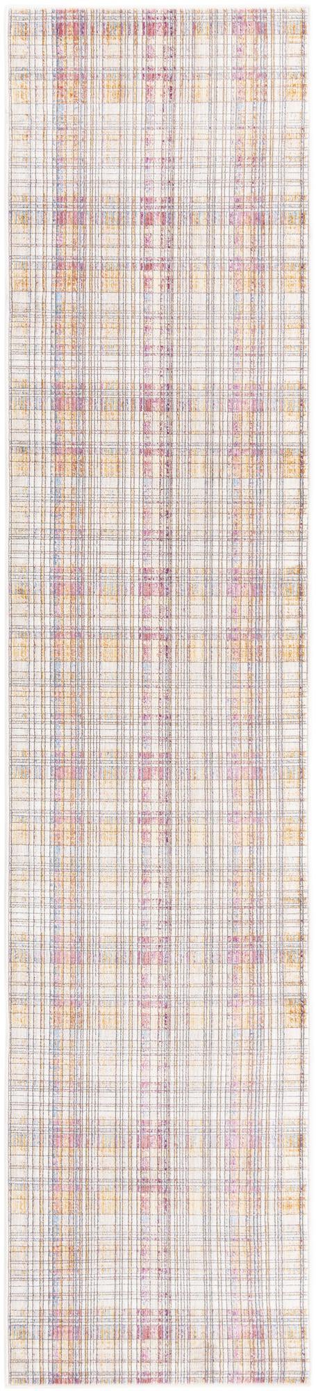 Multicolor 2' 6 x 12' Deepa Runner Area Rug 100% Polyester Colorful Modern Contemporary Carpet for Home Decorating Living, Dining, Office & Bedrooms for Sale at Rug Engine
