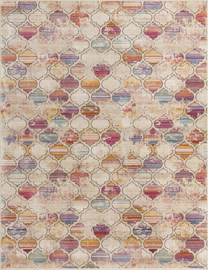Multicolor 9' x 11' 7 Deepa Rectangle Area Rug 100% Polyester Colorful Modern Contemporary Carpet for Home Decorating Living, Dining, Office & Bedrooms for Sale at Rug Engine