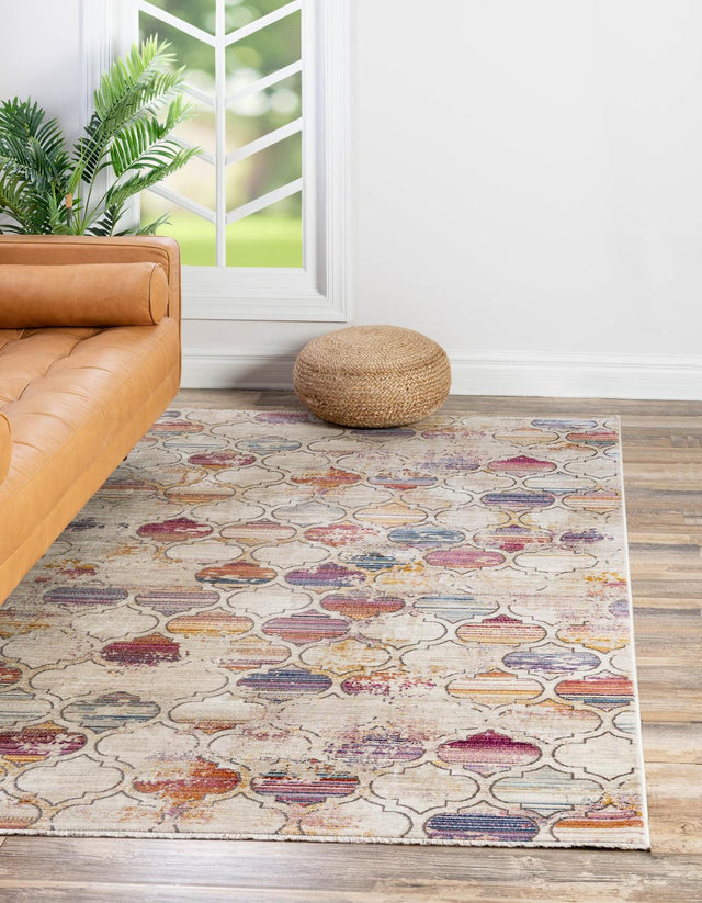 Multicolor 10' x 13' 8 Deepa Rectangle Area Rug 100% Polyester Colorful Modern Contemporary Carpet for Home Decorating Living, Dining, Office & Bedrooms for Sale at Rug Engine