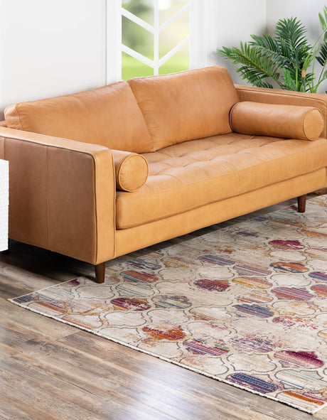 Multicolor 9' x 11' 7 Deepa Rectangle Area Rug 100% Polyester Colorful Modern Contemporary Carpet for Home Decorating Living, Dining, Office & Bedrooms for Sale at Rug Engine