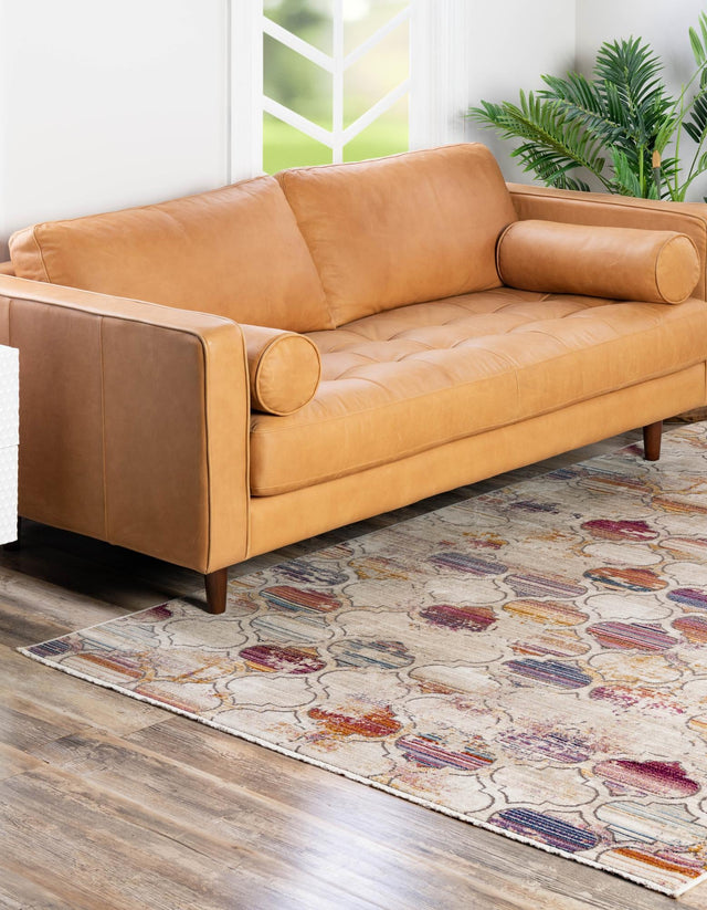 Multicolor 9' x 11' 7 Deepa Rectangle Area Rug 100% Polyester Colorful Modern Contemporary Carpet for Home Decorating Living, Dining, Office & Bedrooms for Sale at Rug Engine