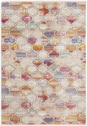 Multicolor 4' x 5' 10 Deepa Rectangle Area Rug 100% Polyester Colorful Modern Contemporary Carpet for Home Decorating Living, Dining, Office & Bedrooms for Sale at Rug Engine