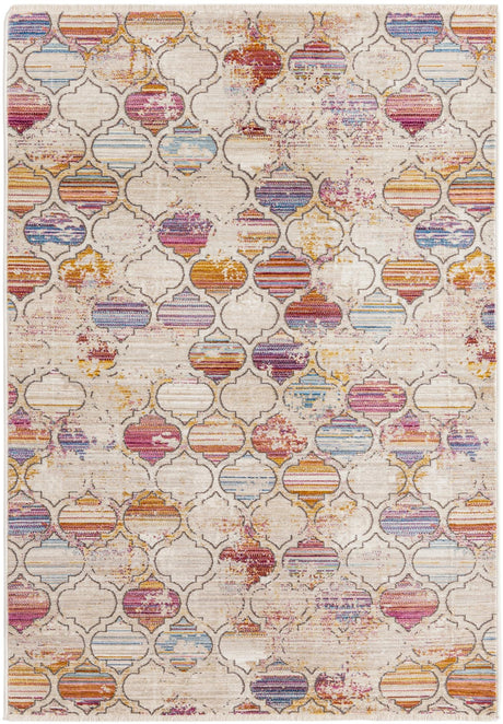 Multicolor 4' x 5' 10 Deepa Rectangle Area Rug 100% Polyester Colorful Modern Contemporary Carpet for Home Decorating Living, Dining, Office & Bedrooms for Sale at Rug Engine