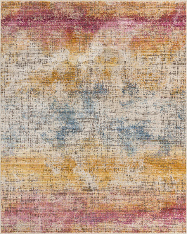 Multicolor 7' 10 x 9' 8 Deepa Rectangle Area Rug 100% Polyester Colorful Modern Contemporary Carpet for Home Decorating Living, Dining, Office & Bedrooms for Sale at Rug Engine
