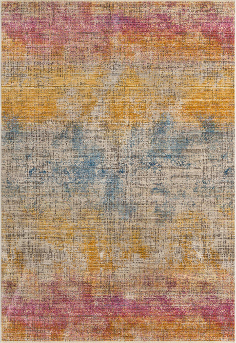 Multicolor 6' x 8' 9 Deepa Rectangle Area Rug 100% Polyester Colorful Modern Contemporary Carpet for Home Decorating Living, Dining, Office & Bedrooms for Sale at Rug Engine