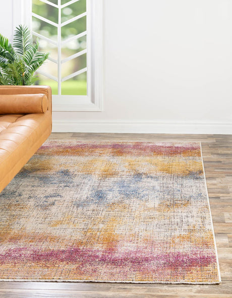 Multicolor 9' x 11' 7 Deepa Rectangle Area Rug 100% Polyester Colorful Modern Contemporary Carpet for Home Decorating Living, Dining, Office & Bedrooms for Sale at Rug Engine