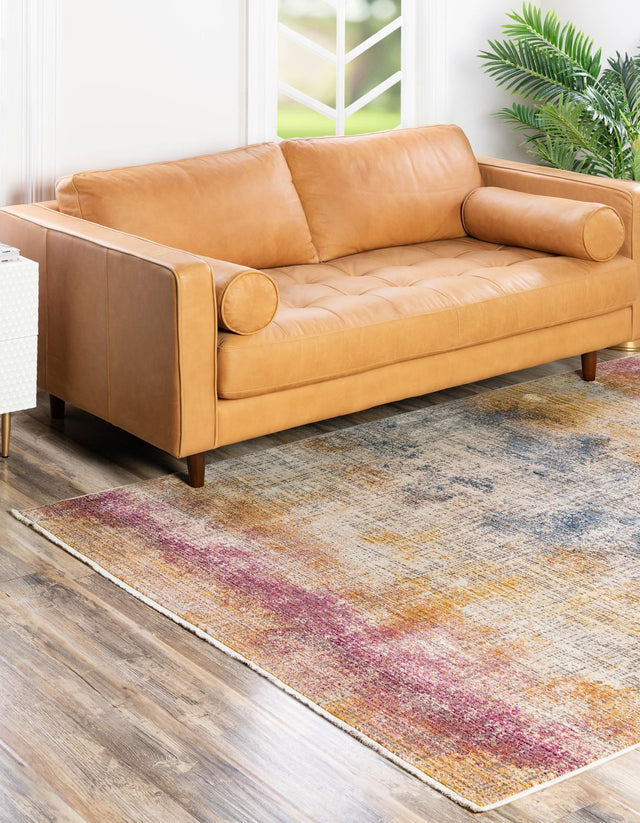 Multicolor 6' x 8' 9 Deepa Rectangle Area Rug 100% Polyester Colorful Modern Contemporary Carpet for Home Decorating Living, Dining, Office & Bedrooms for Sale at Rug Engine