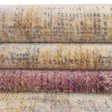 Multicolor 5' 3 x 7' 9 Deepa Rectangle Area Rug 100% Polyester Colorful Modern Contemporary Carpet for Home Decorating Living, Dining, Office & Bedrooms for Sale at Rug Engine