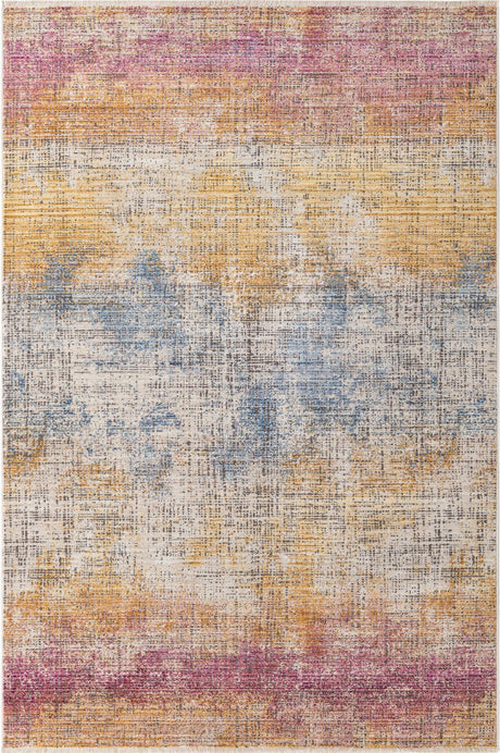 Multicolor 5' 3 x 7' 9 Deepa Rectangle Area Rug 100% Polyester Colorful Modern Contemporary Carpet for Home Decorating Living, Dining, Office & Bedrooms for Sale at Rug Engine