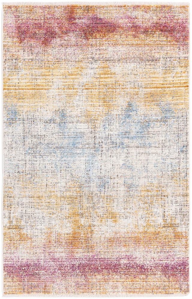 Multicolor 3' 3 x 5' Deepa Rectangle Area Rug 100% Polyester Colorful Modern Contemporary Carpet for Home Decorating Living, Dining, Office & Bedrooms for Sale at Rug Engine