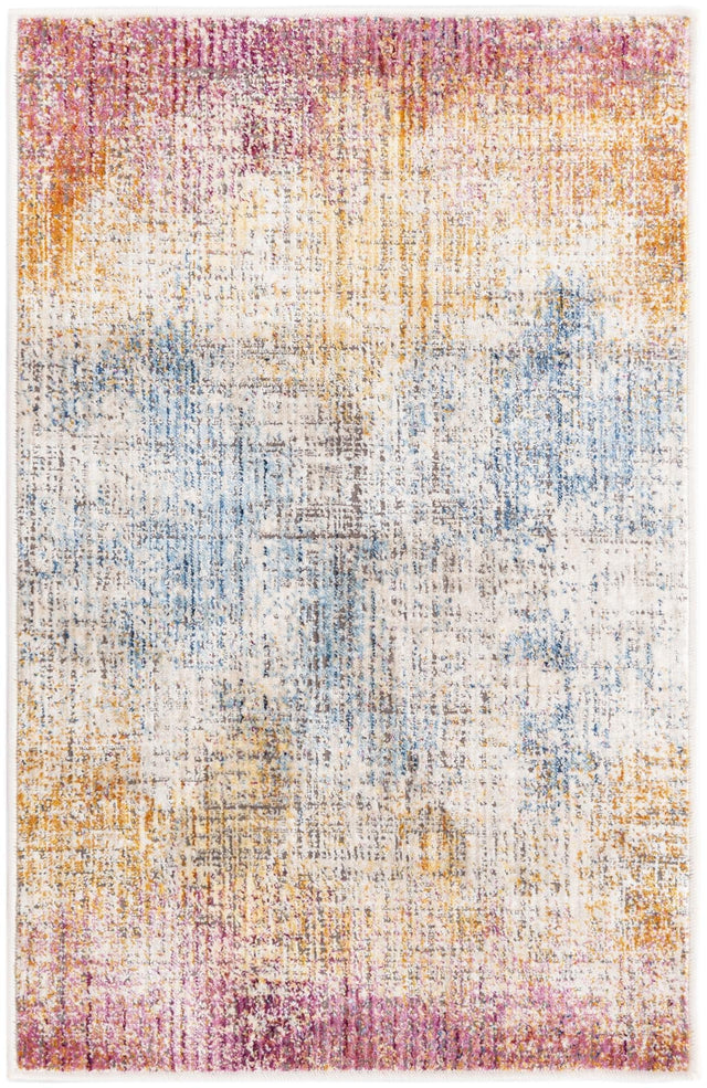 Multicolor 2' x 3' Deepa Rectangle Area Rug 100% Polyester Colorful Modern Contemporary Carpet for Home Decorating Living, Dining, Office & Bedrooms for Sale at Rug Engine