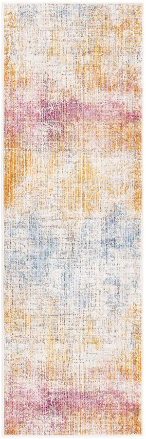 Multicolor 2' x 6' Deepa Runner Area Rug 100% Polyester Colorful Modern Contemporary Carpet for Home Decorating Living, Dining, Office & Bedrooms for Sale at Rug Engine