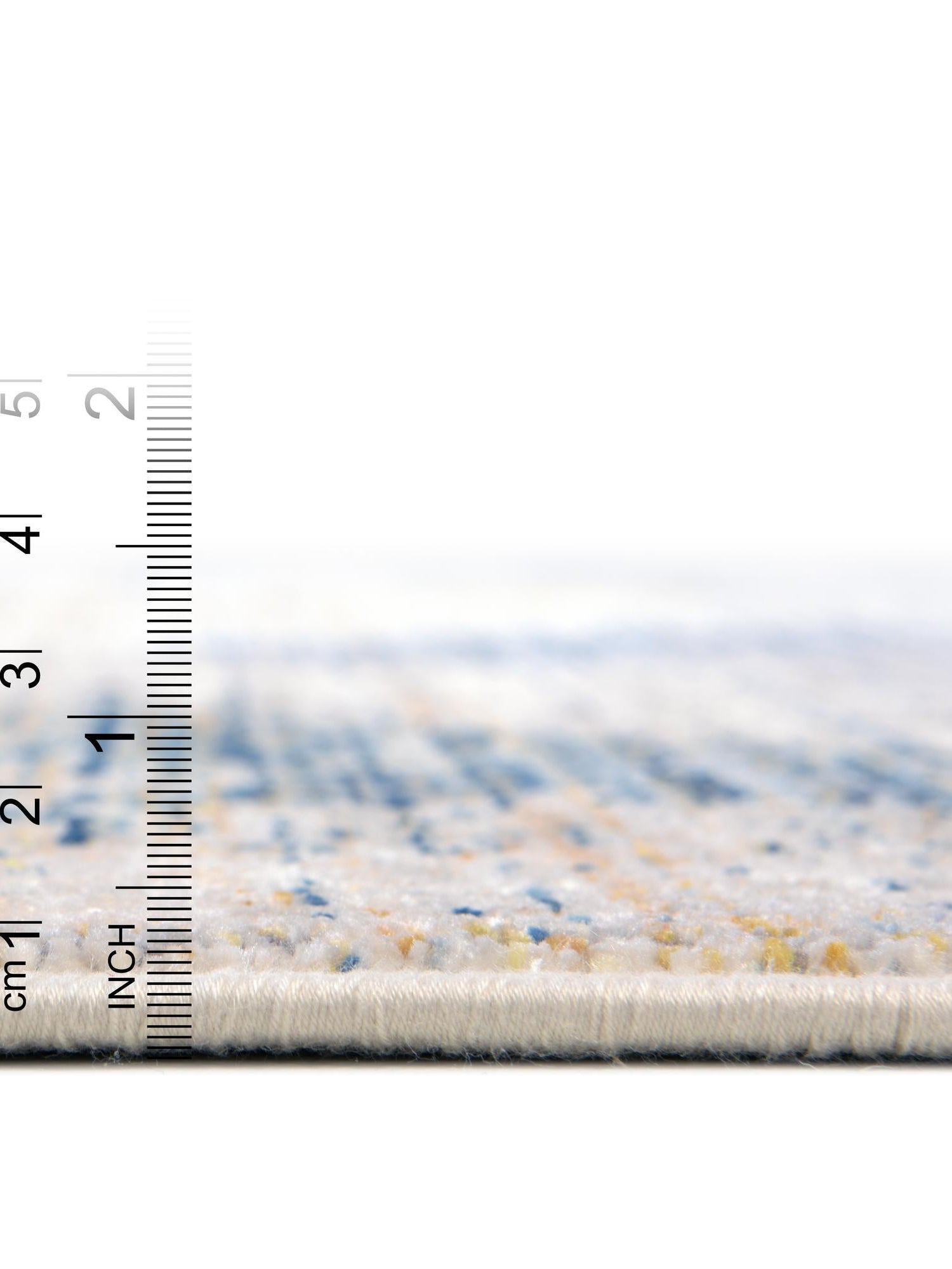 Blue Ivory 6' x 9' Deepa Rectangle Area Rug 100% Polyester Colorful Modern Contemporary Carpet for Home Decorating Living, Dining, Office & Bedrooms for Sale at Rug Engine