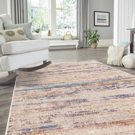 Multicolor 2' x 3' Deepa Rectangle Area Rug 100% Polyester Colorful Modern Contemporary Carpet for Home Decorating Living, Dining, Office & Bedrooms for Sale at Rug Engine