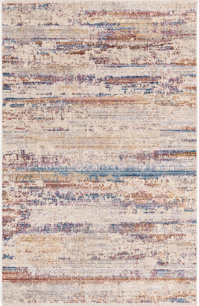 Multicolor 3' 3 x 5' Deepa Rectangle Area Rug 100% Polyester Colorful Modern Contemporary Carpet for Home Decorating Living, Dining, Office & Bedrooms for Sale at Rug Engine