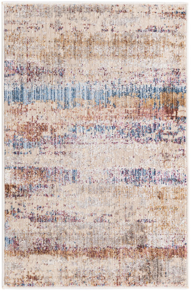 Multicolor 2' x 3' Deepa Rectangle Area Rug 100% Polyester Colorful Modern Contemporary Carpet for Home Decorating Living, Dining, Office & Bedrooms for Sale at Rug Engine