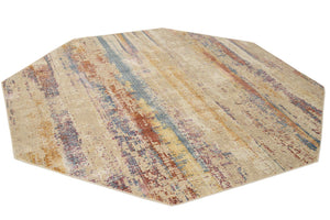 Multicolor 7' 10 x 7' 10 Deepa Octagon Area Rug 100% Polyester Colorful Modern Contemporary Carpet for Home Decorating Living, Dining, Office & Bedrooms for Sale at Rug Engine
