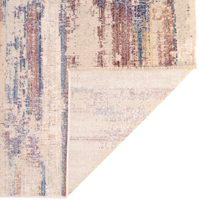 Multicolor 2' 6 x 12' Deepa Runner Area Rug 100% Polyester Colorful Modern Contemporary Carpet for Home Decorating Living, Dining, Office & Bedrooms for Sale at Rug Engine