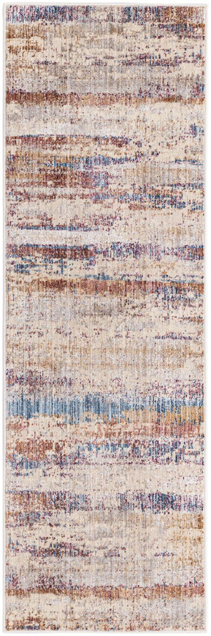 Multicolor 2' x 6' Deepa Runner Area Rug 100% Polyester Colorful Modern Contemporary Carpet for Home Decorating Living, Dining, Office & Bedrooms for Sale at Rug Engine
